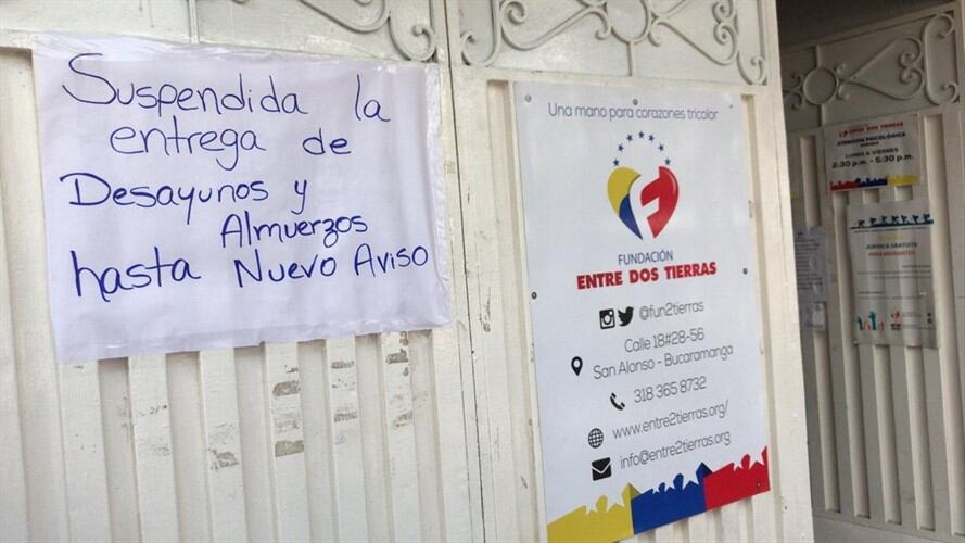 Más de 500 migrantes venezolanos no pudieron recibir su alimentación como habitualmente lo hacían. Foto: Alejandra Rodríguez