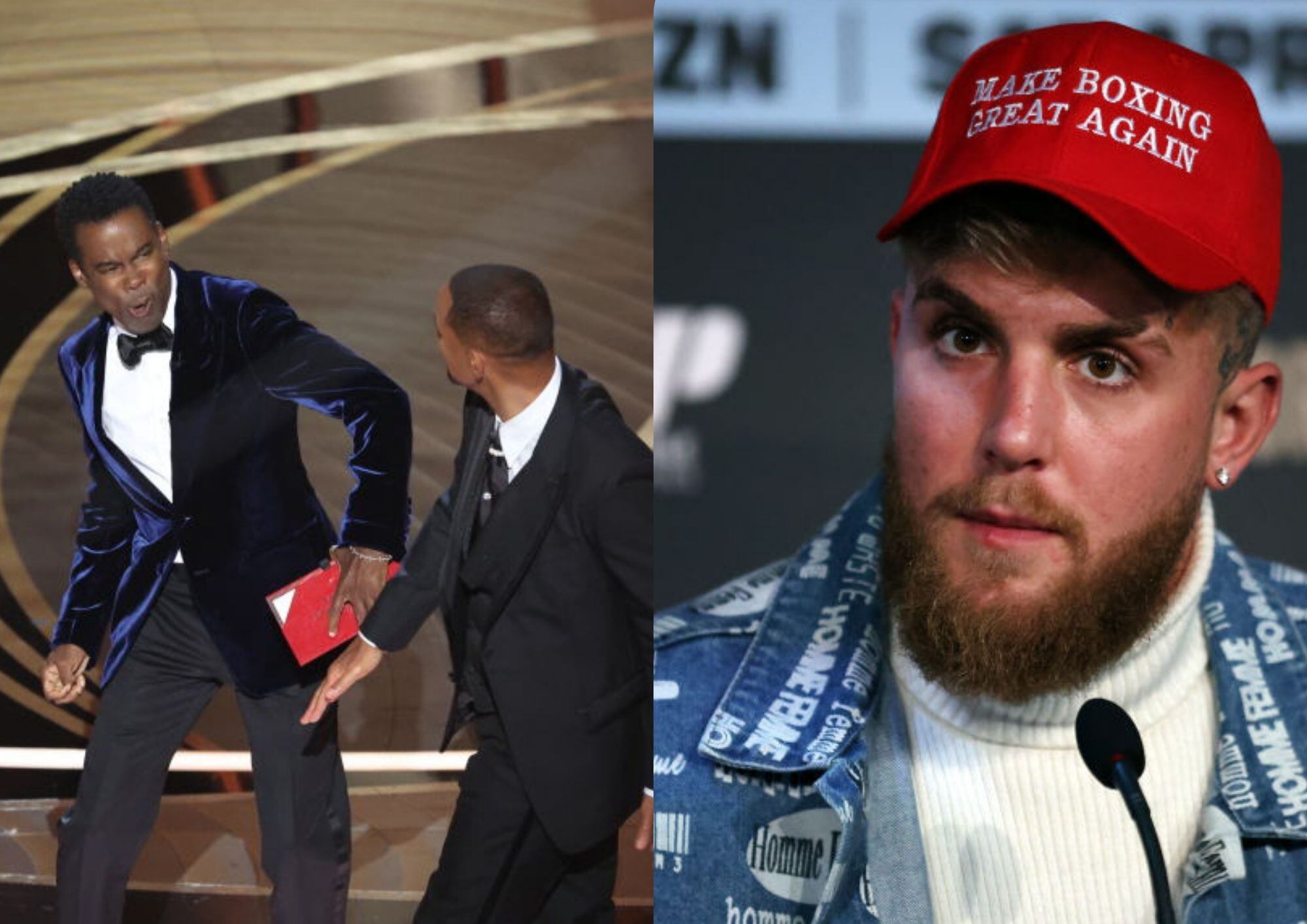 Will Smith y Chris Rock en los Premios Oscar / El boxeador Jake Paul (Foto: Getty imagenes)