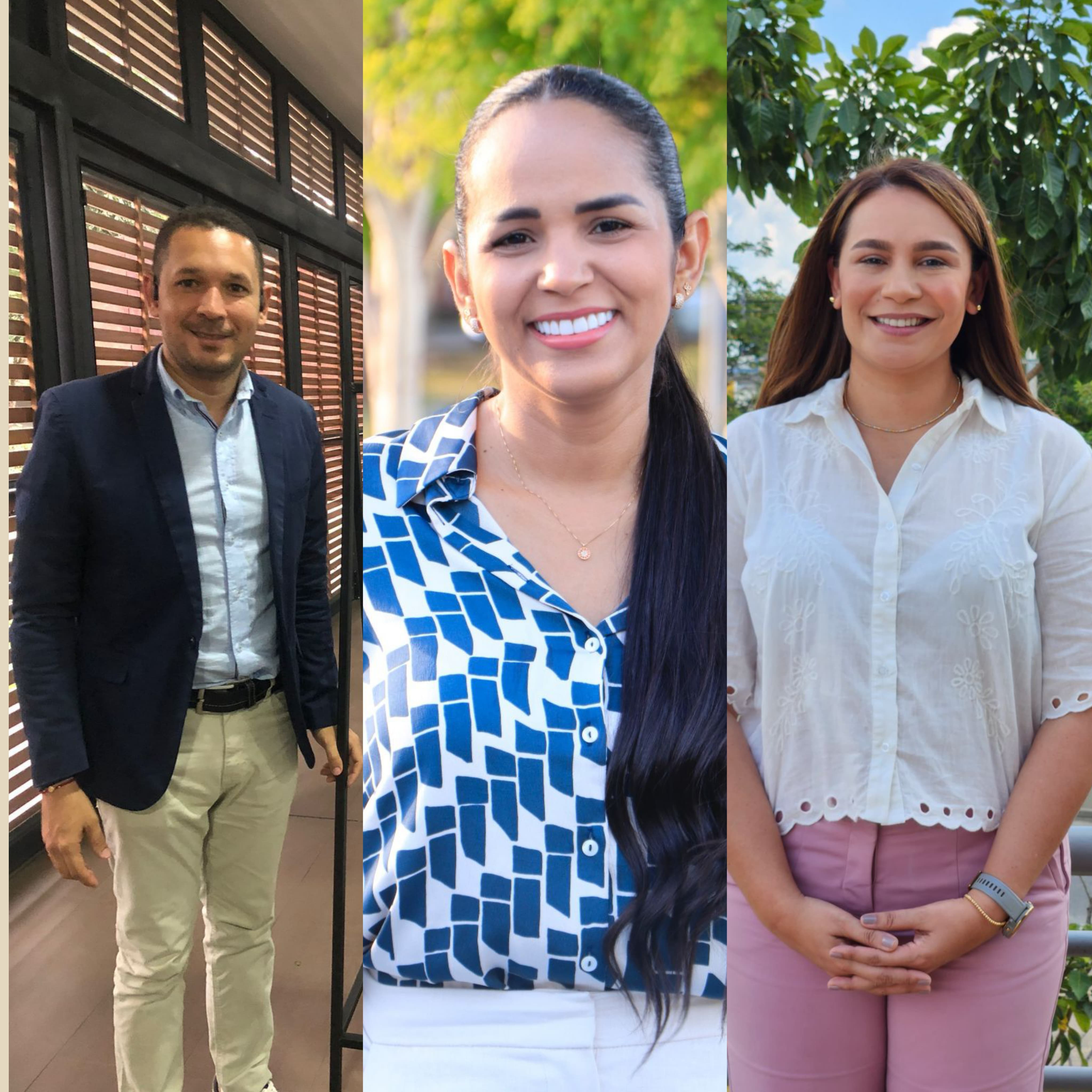 Jhon Nel Rodríguez, María Fernanda López e Iris Spath. Fotos: prensa Hugo Kerguelén.