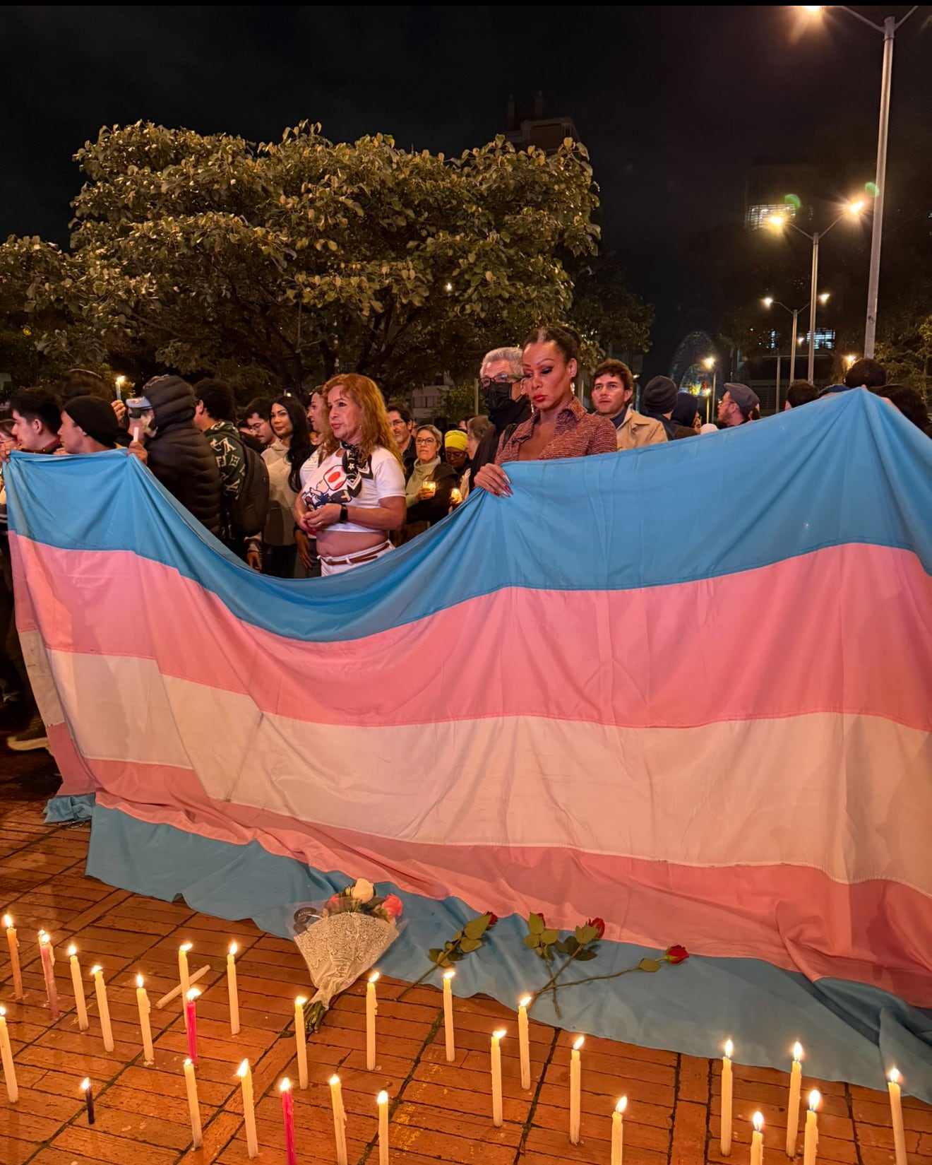 Velatón en Bogotá en rechazo al asesinato de Sara Millerey. Foto: Secretaría de Integración Social de Bogotá.