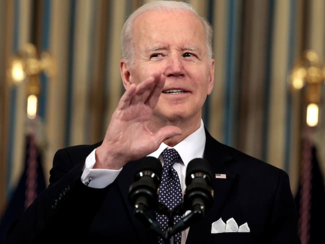 Foto de referencia de Joe Biden presentando el presupuesto 2023 para Estados Unidos. (Photo by Anna Moneymaker/Getty Images)