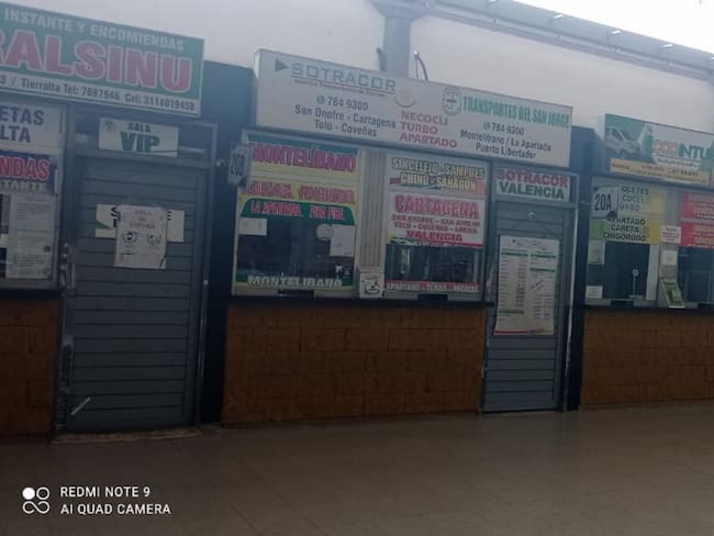 Más del 90% del transporte intermunicipal está paralizado en Córdoba. Foto: cortesía.