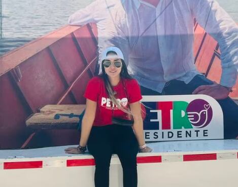 Day Vásquez, expareja de Nicolás Petro. Foto: Cuenta oficial de Twitter.