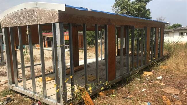 Ludotecas en Santa Marta, sin posibilidad de ser terminadas antes de 2019. Foto: Ian Farouk Simmonds