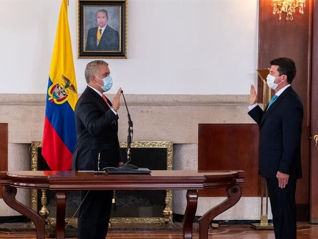 Presidente Iván Duque posesionó a Diego Molano como ministro de Defensa. Foto: Presidencia Colombia
