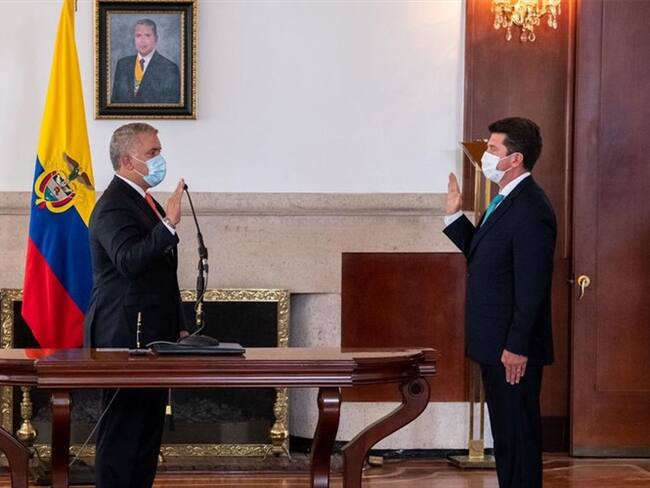 Presidente Iván Duque posesionó a Diego Molano como ministro de Defensa. Foto: Presidencia Colombia