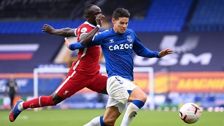 Critian a James Rodríguez por su "falta de voluntad" en el Everton. Foto: Getty