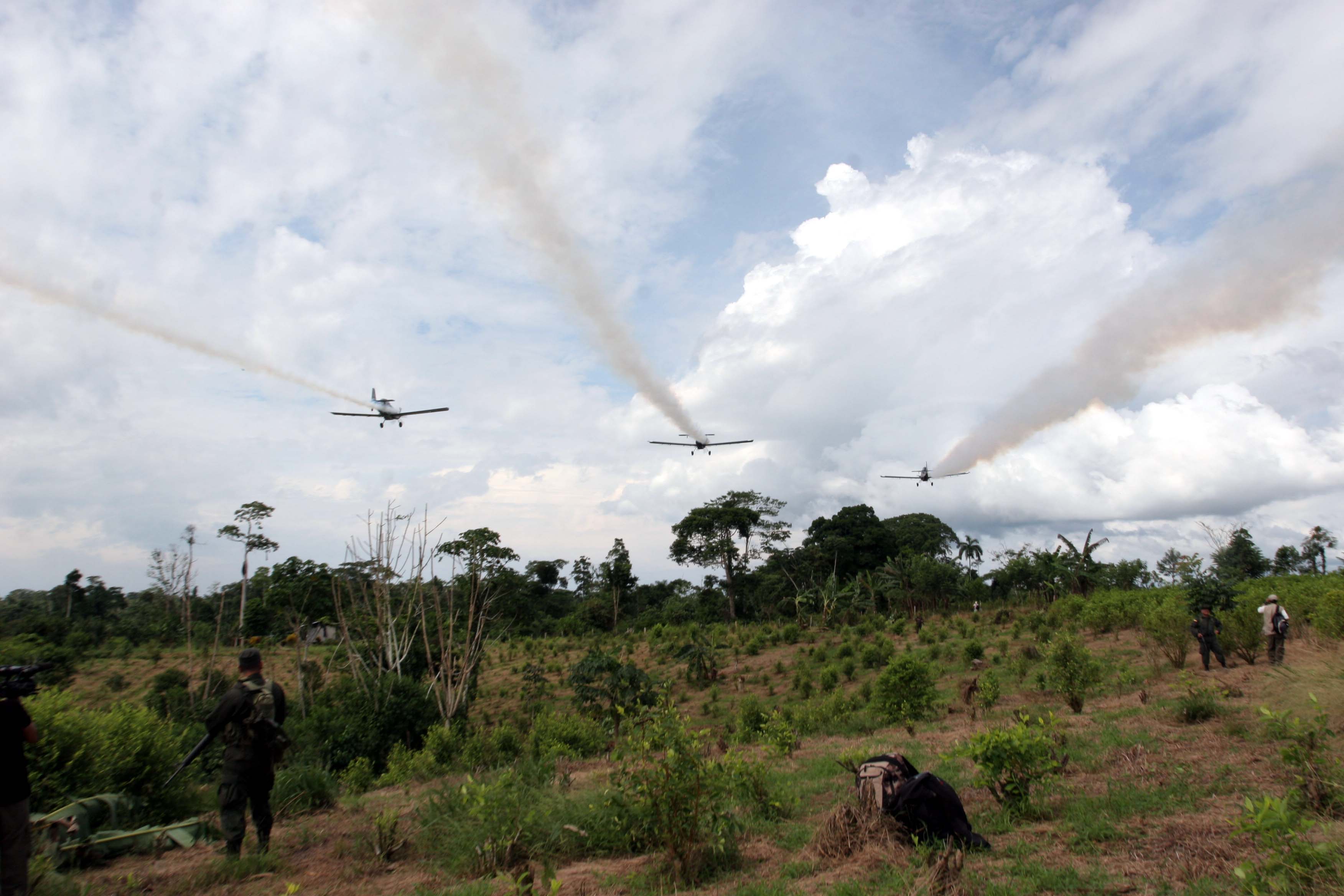 Foto de referencia de fumigación con glifosato. Foto: Colprensa.