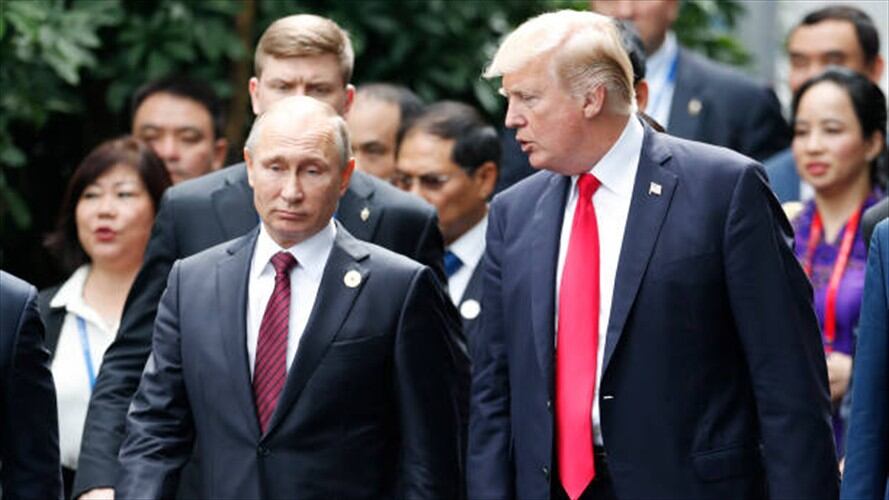 El presidente de Rusia Vladimir Putin y el presidente de los Estados unidos Donald Trump . Foto: Getty Images