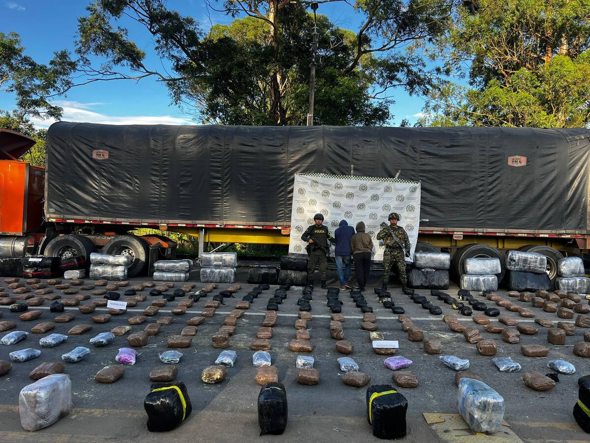 Más de una tonelada de marihuana fue incautada en la vía Panamericana del Cauca