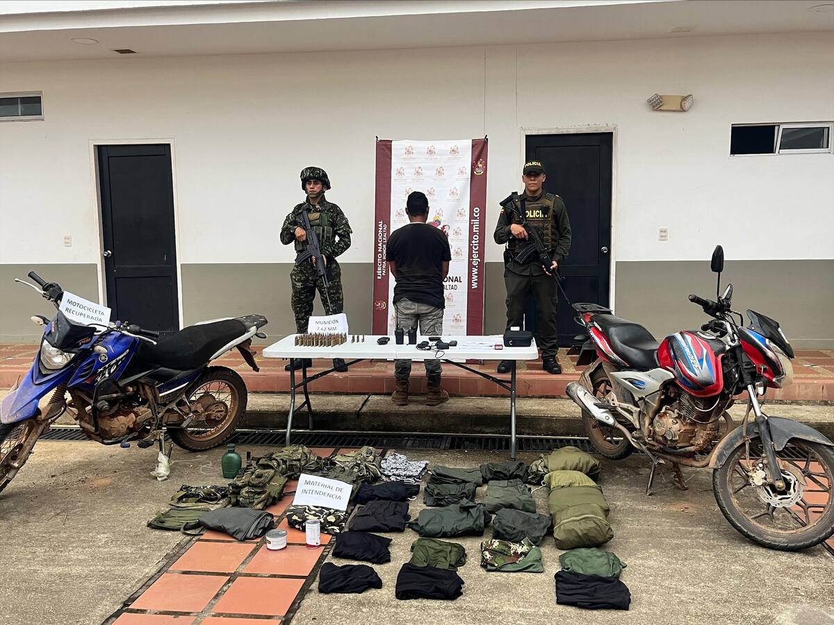 Por el delito de tráfico de material de guerra, capturaron a un hombre en Mapiripán, Meta