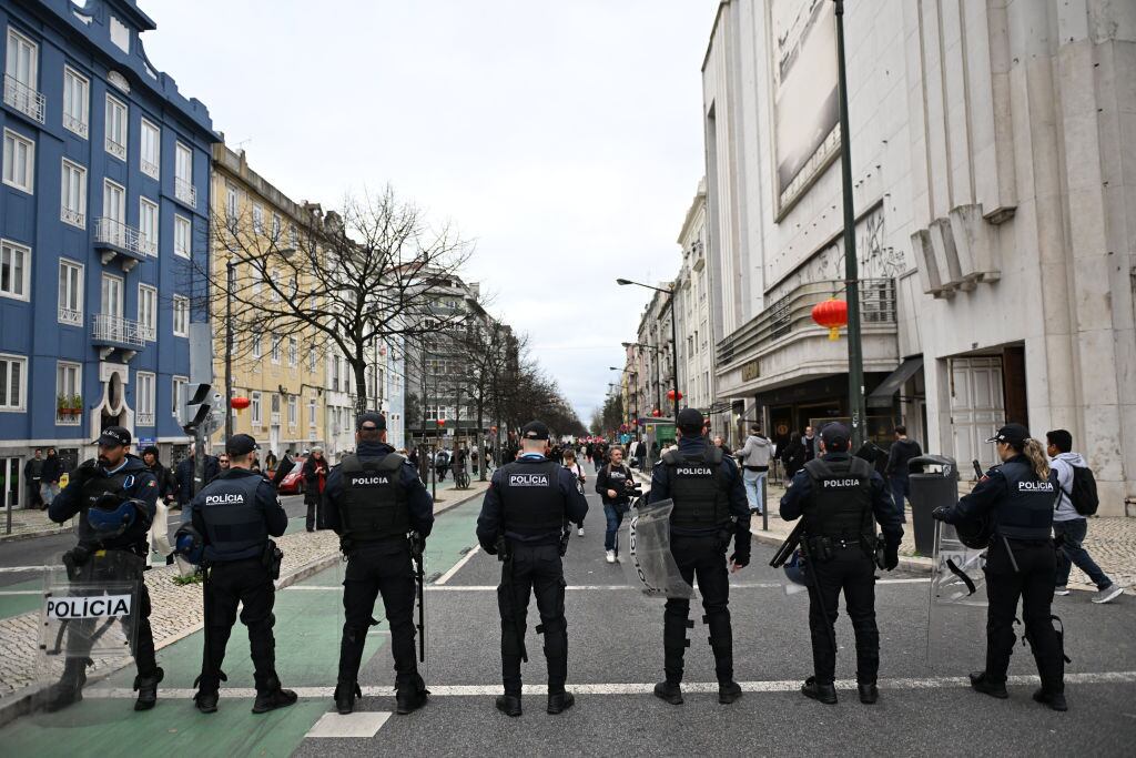 Policía en Lisboa. I Foto: Jameson/Anadolu via Getty Images.