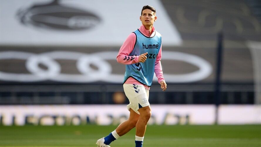 Everton fichó a James Rodríguez sin costo. Foto: Getty