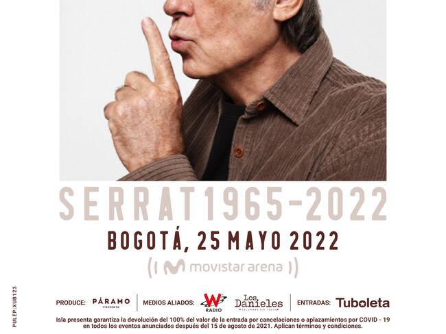 Joan Manuel Serrat trae a Colombia su concierto de despedida