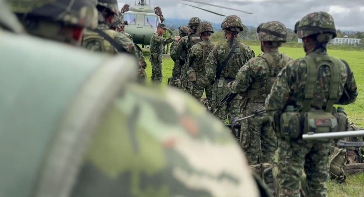 Las Fuerzas Militares puntualizaron que la ofensiva contra las estructuras ilegales continuará en estas zonas de manera permanente. Crédito: Ejército Nacional.