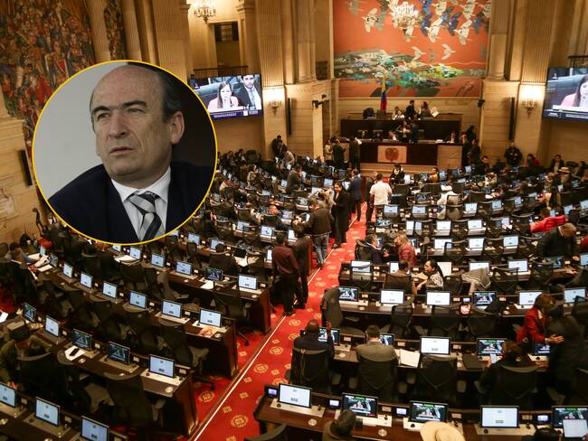 Imagen de referencia de la plenaria de la Cámara de Representantes (Colprensa - Catalina Olaya) y Jorge Enrique Pizano, auditor del proyecto Ruta del Sol II (Colprensa - Andrés Torres)