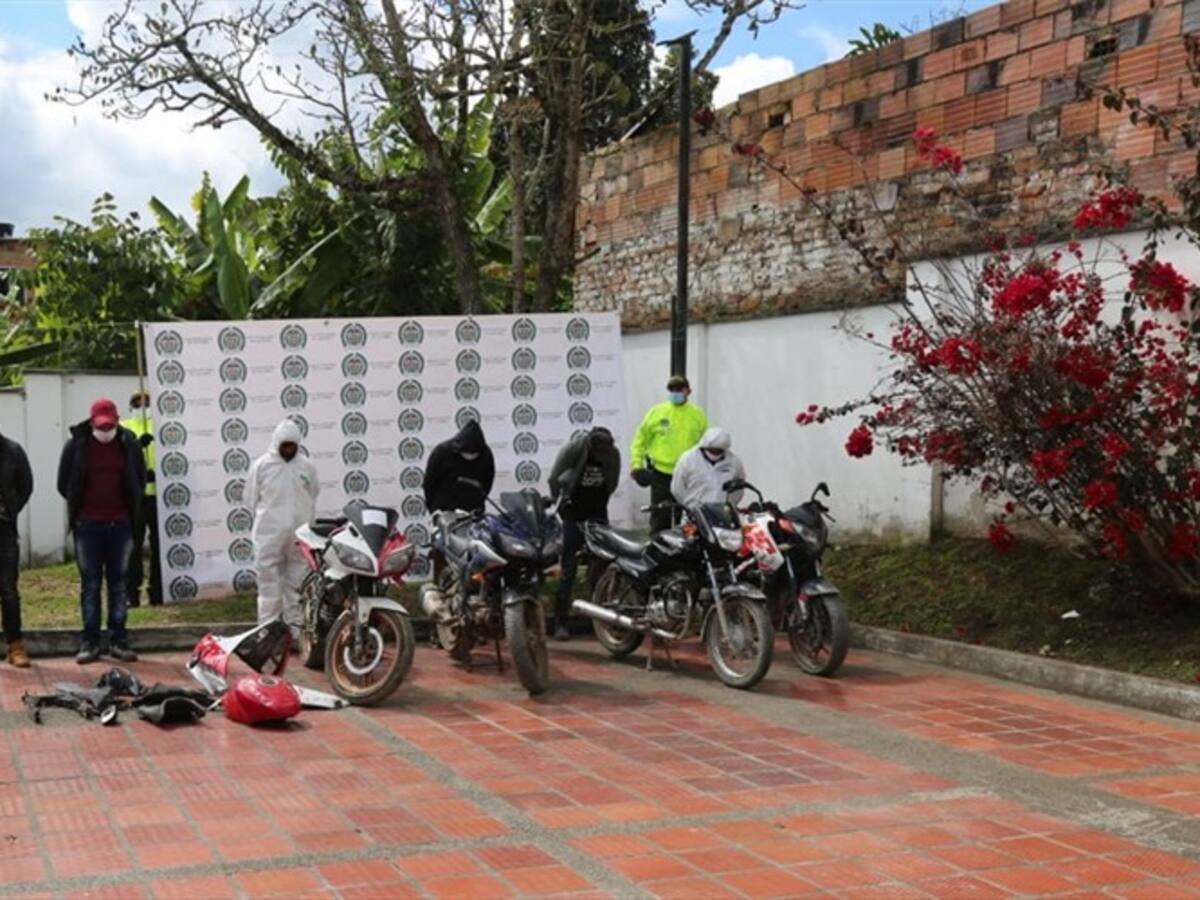 Desarticulan banda que robaba motos en Boyacá y Cundinamarca