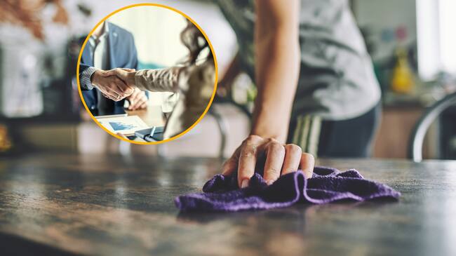 Referencia de trabajo doméstico y contratación. Foto: SimpleImages vía Getty Images.