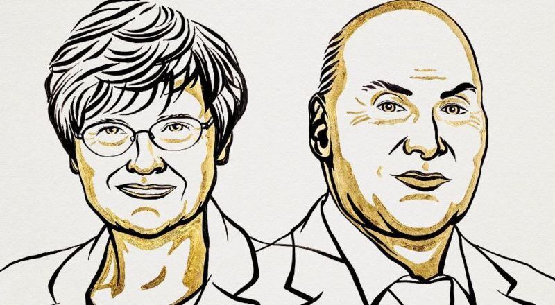 Katalin Karikó y Drew Weismann. Foto: The Nobel Prize.