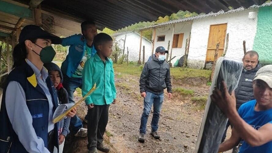 Declararon calamidad pública y alerta naranja en Riosucio, Caldas. Foto: Enviada desde la Secretaría de Medio Ambiente de Caldas.