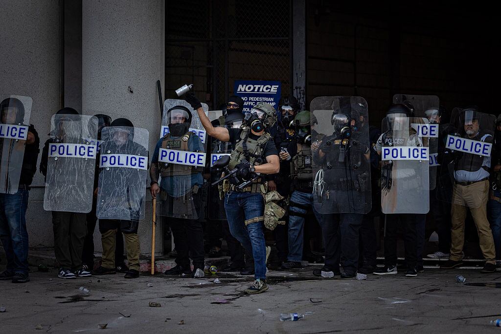 Manifestaciones en Los Ángeles. Foto: Getty Images.