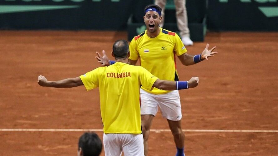 Los colombianos derrotaron 6-3, 6-7 (3-7) y 7-5 a Máximo González y Horacio Zeballos. Foto: Colprensa