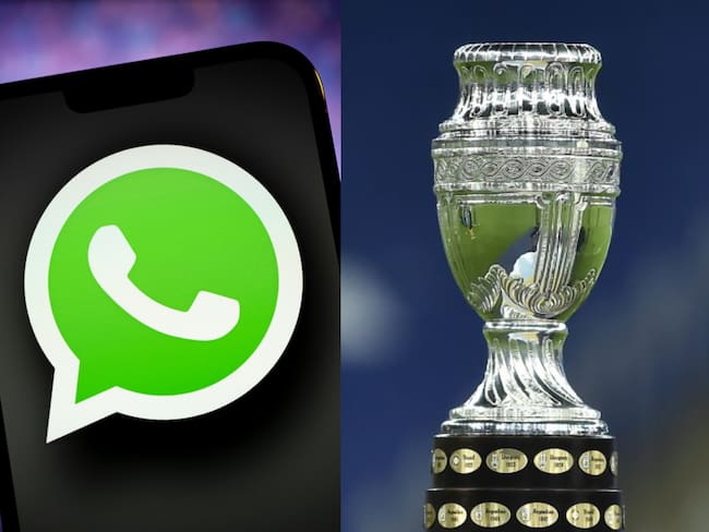 Logo WhatsApp y trofeo de Copa América | Fotos: GettyImages