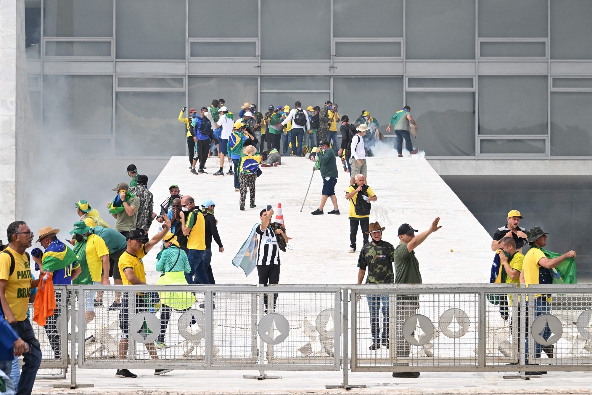 Manifestantes en Brasil. (Photo by EVARISTO SA/AFP via Getty Images)