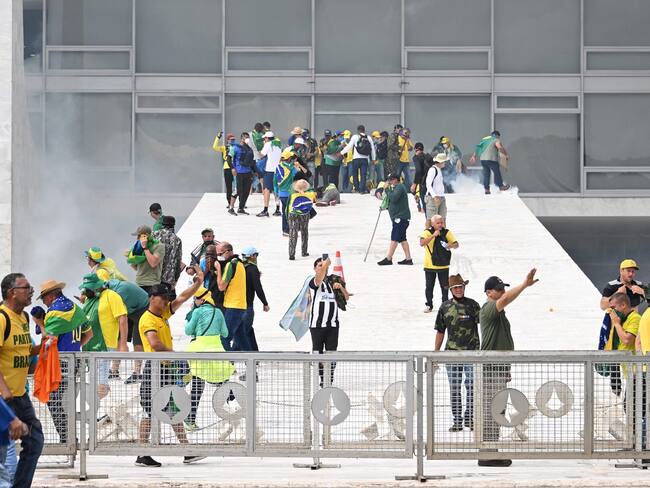 Manifestantes en Brasil. (Photo by EVARISTO SA/AFP via Getty Images)
