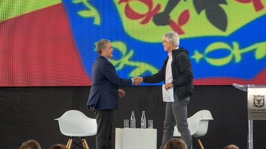 Por su parte, el alcalde Enrique Peñalosa aseguró que el metro estará funcionando en 5 años.. Foto: Alcaldía de Bogotá