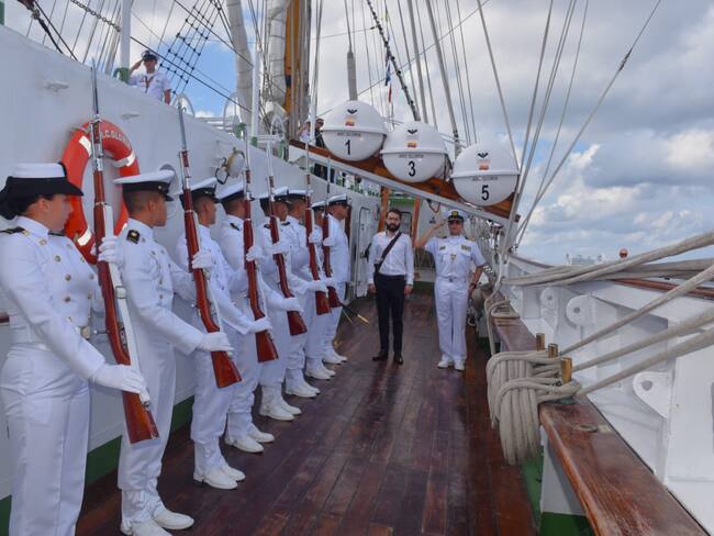 Buque Gloria llegó a Quintana Roo, en México. Foto: cortesía Armada Nacional.
