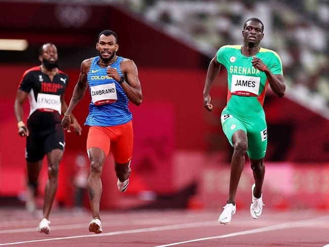 Anthony Zambrano, atleta colombiano en la semifinal de los 400 metros de los Juegos Olímpicos de Tokio 2020. Foto: Ryan Pierse/Getty Images
