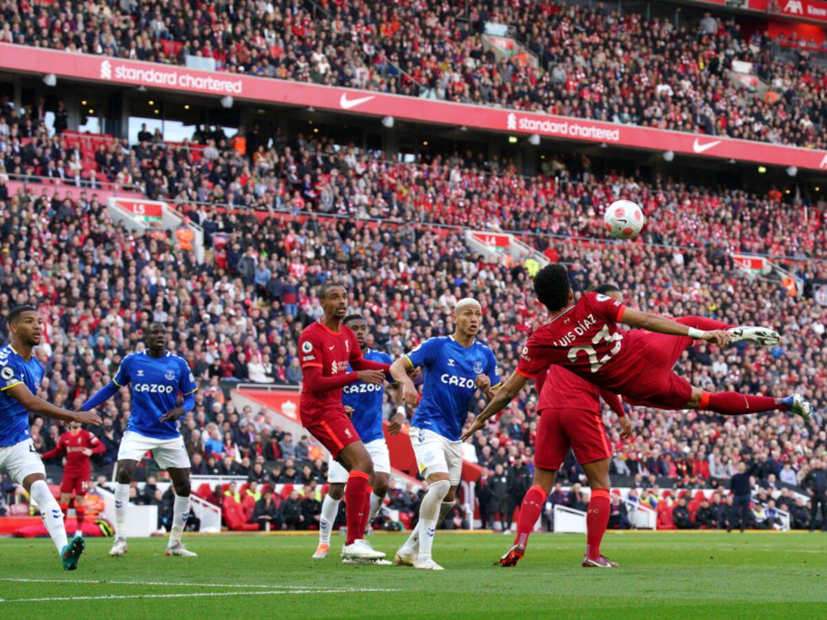 Video: brillante asistencia de Luis Díaz de ‘tijera’ en el clásico Liverpool vs. Everton