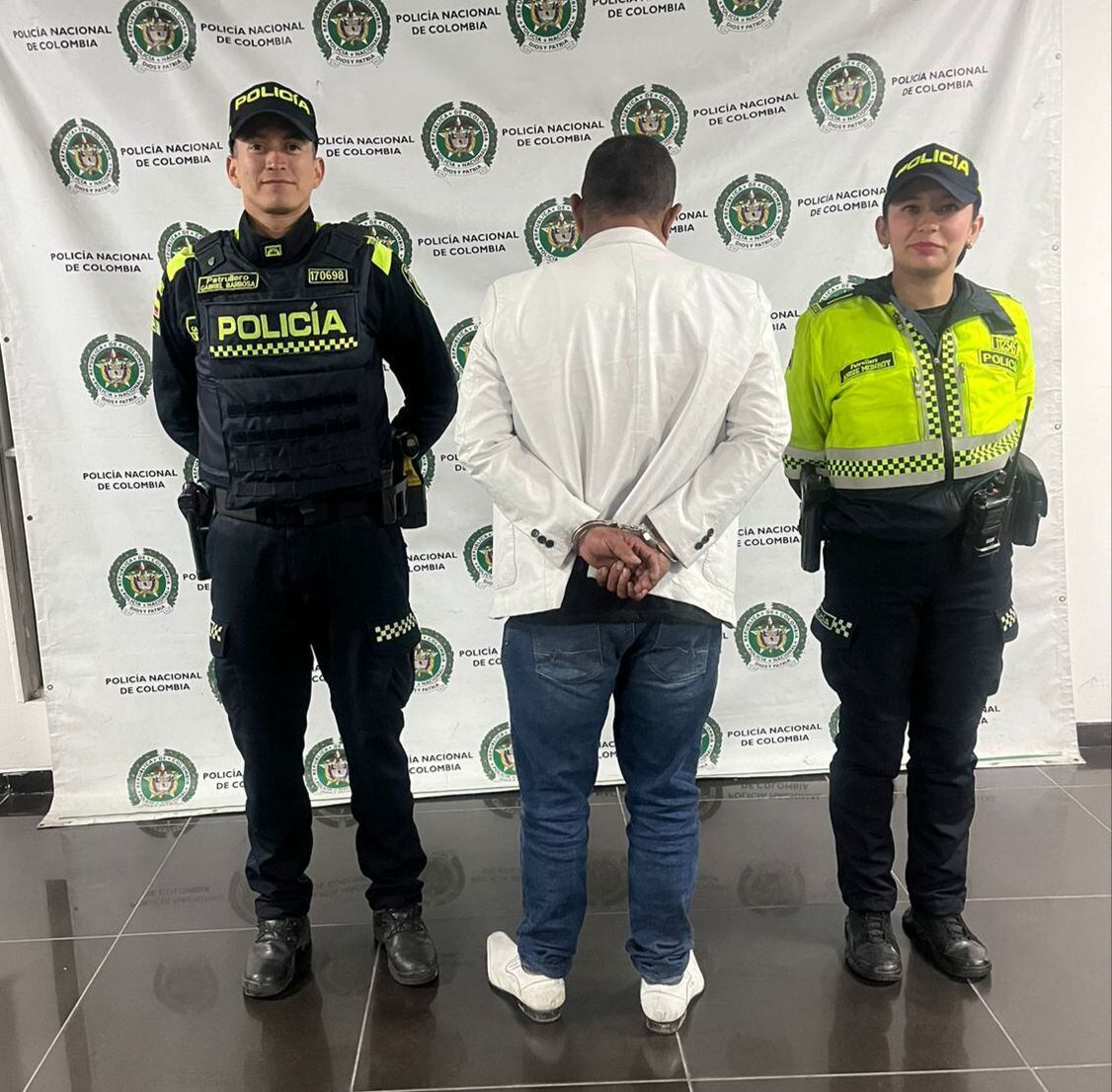 Captura en Bogotá. Foto: Cortesía Policía.