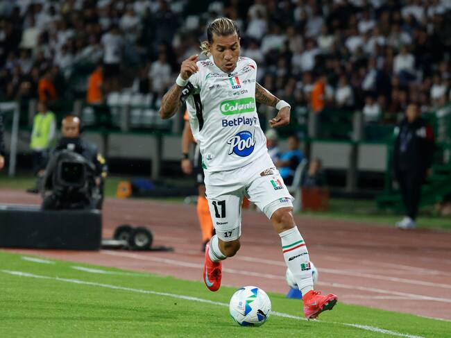 Dayro Moreno durante el partido ante Independiente del Valle en Manizales. FOTO: Jonh Jairo Bonilla/Getty Images