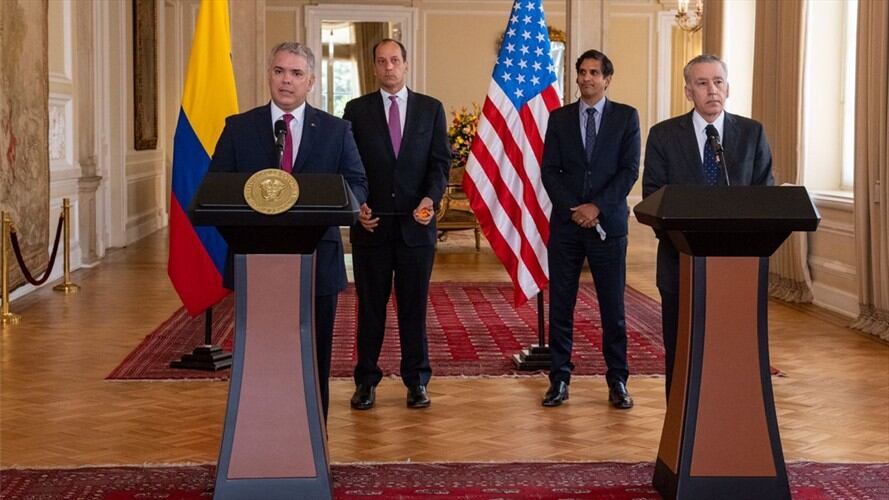 El presidente Iván Duque se reunió con altos mandos del gobierno de Estados Unidos. Foto: Cortesía Presidencia