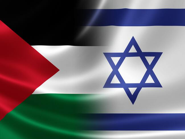 Banderas de Israel y Gaza. Foto: Getty Images