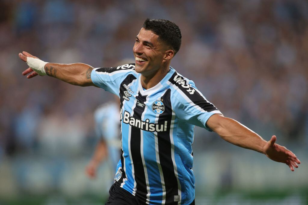 Luis Suárez, delantero de Gremio. Foto: SILVIO AVILA/AFP via Getty Images.