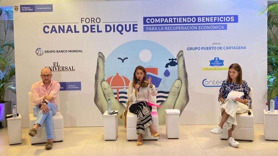 Vicepresidenta se refiere a las obras del Canal del Dique. Foto: Cortesía Vicepresidencia