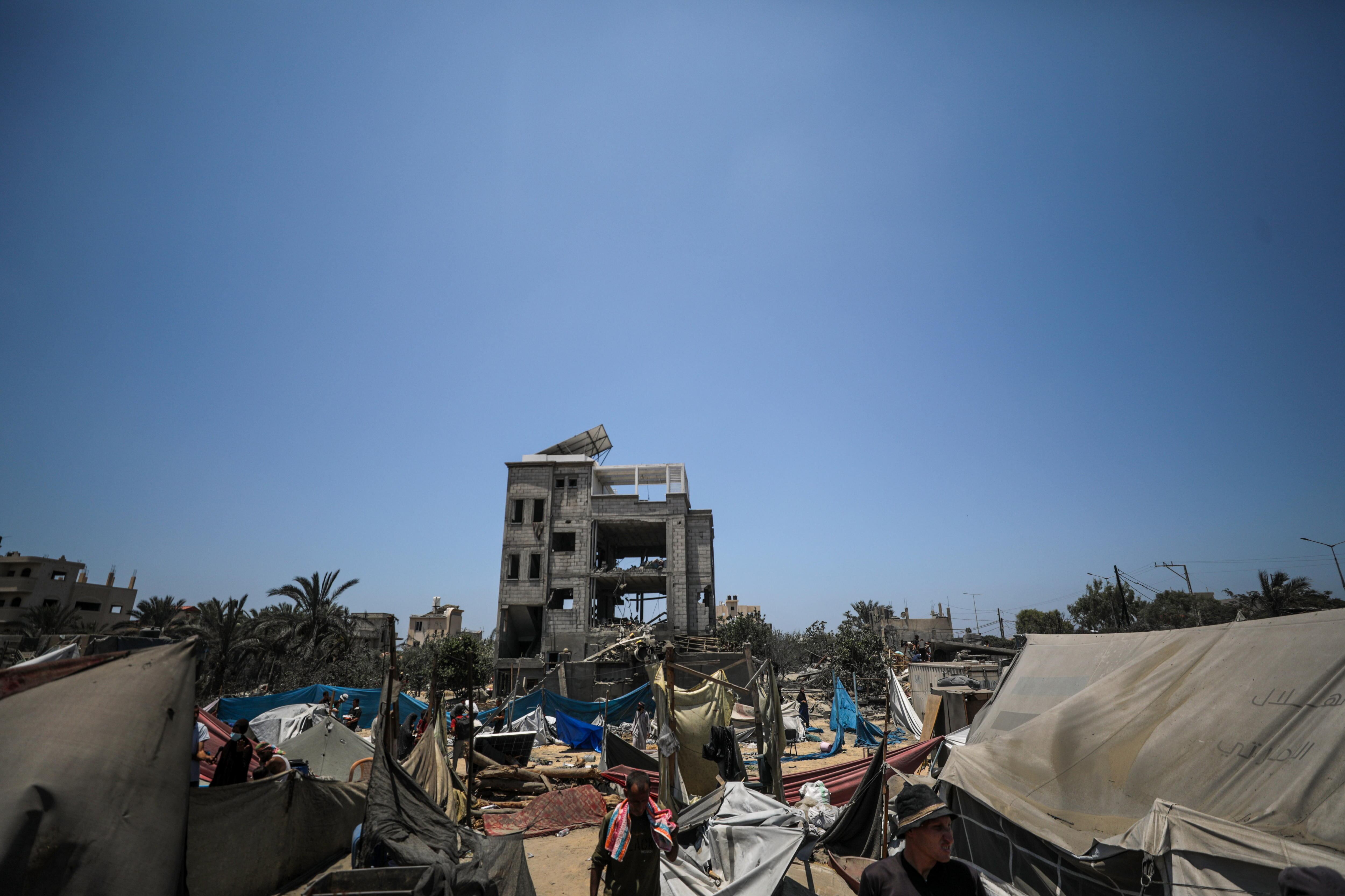 Al-Mawasi, área de Khan Yunis, al sur de la Franja de Gaza. EFE / EPA / MOHAMMED SABER