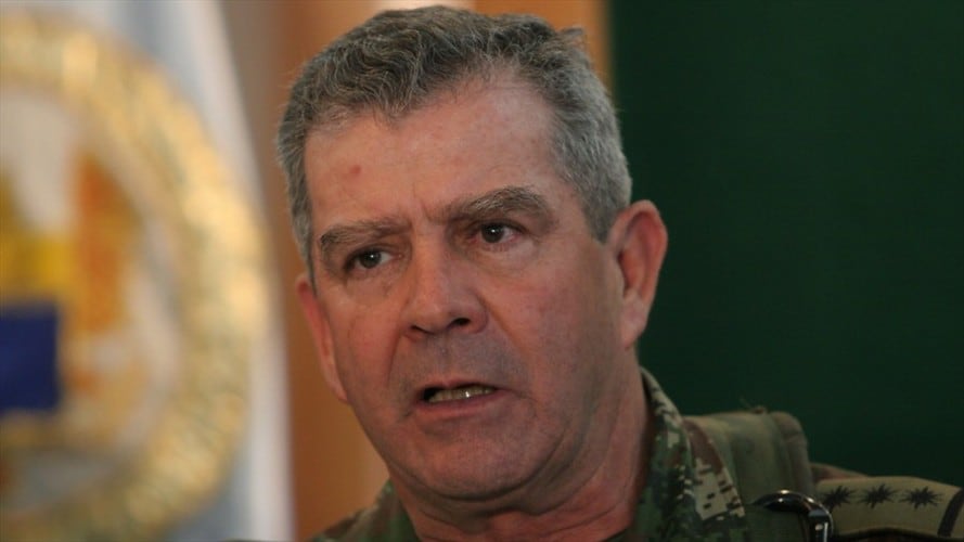 General (r) Mario Montoya para ese momento comandante de la Primera División. Foto: Colprensa