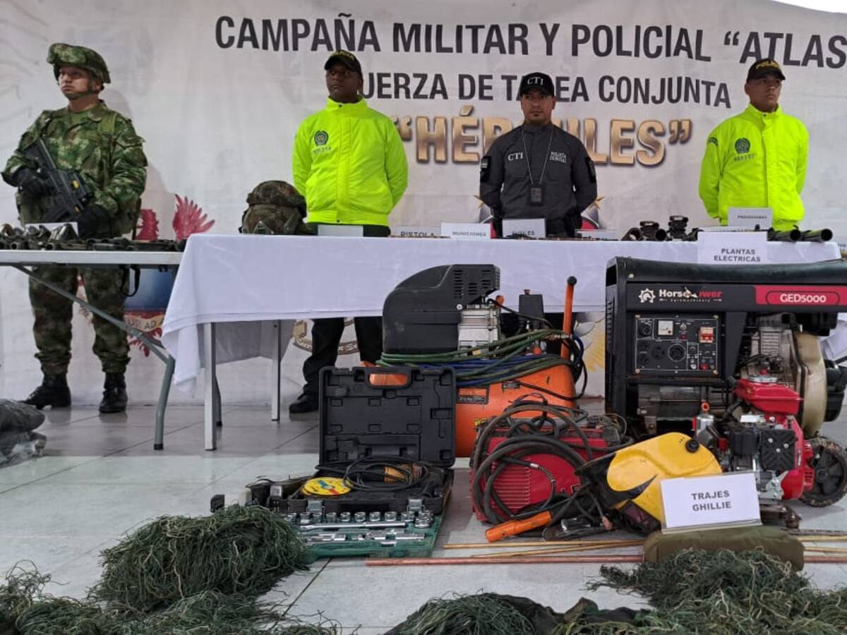 Golpe a disidencias Farc: destruyen campamento donde fabricaban explosivos y armas