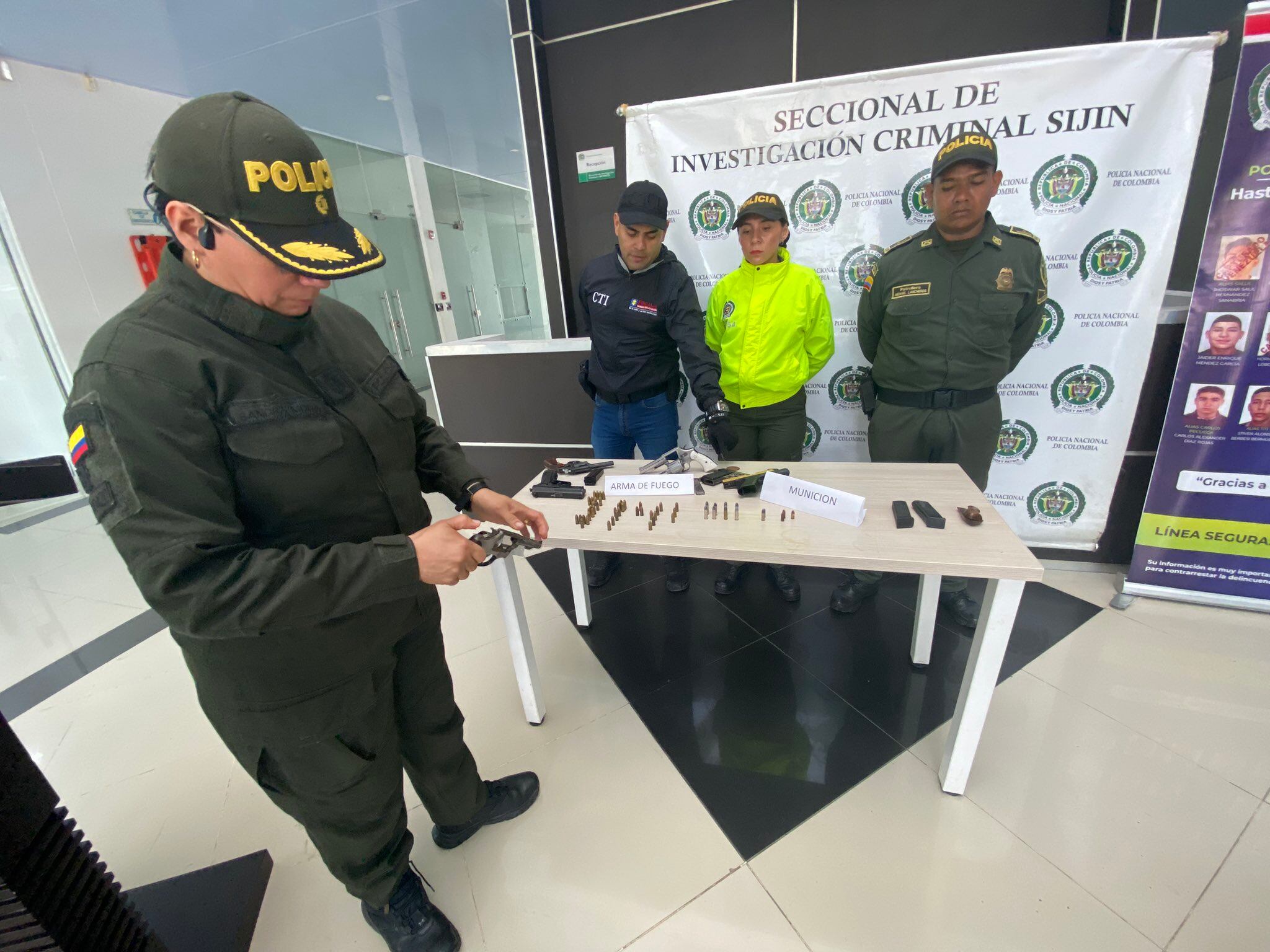 Incautan seis armas de fuego en Cúcuta.