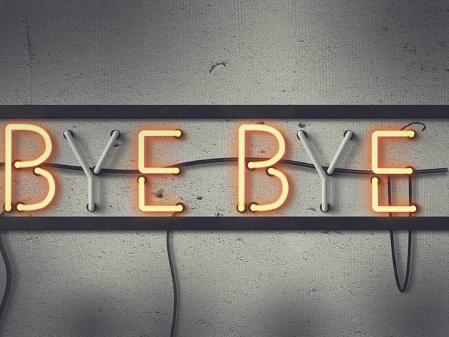 bye bye message in light box