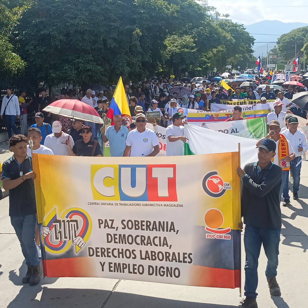 Sindicatos en Santa Marta se sumaron a la movilización nacional del 23 de octubre