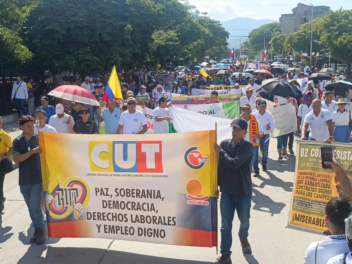 Sindicatos en Santa Marta se sumaron a la movilización nacional del 23 de octubre