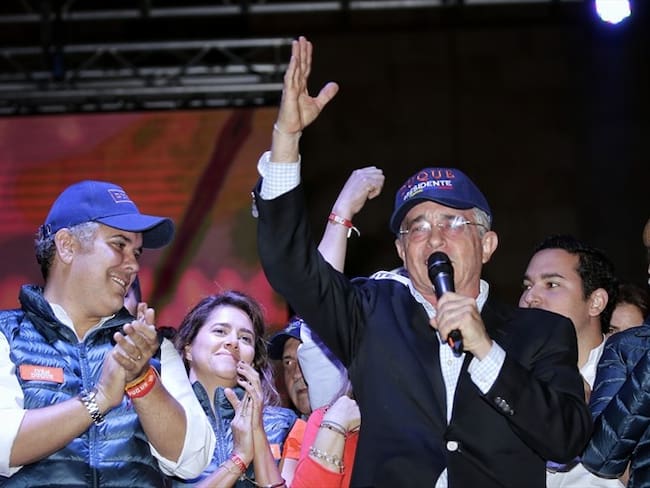 Álvaro Uribe e Iván Duque durante la campaña política. Foto: Colprensa