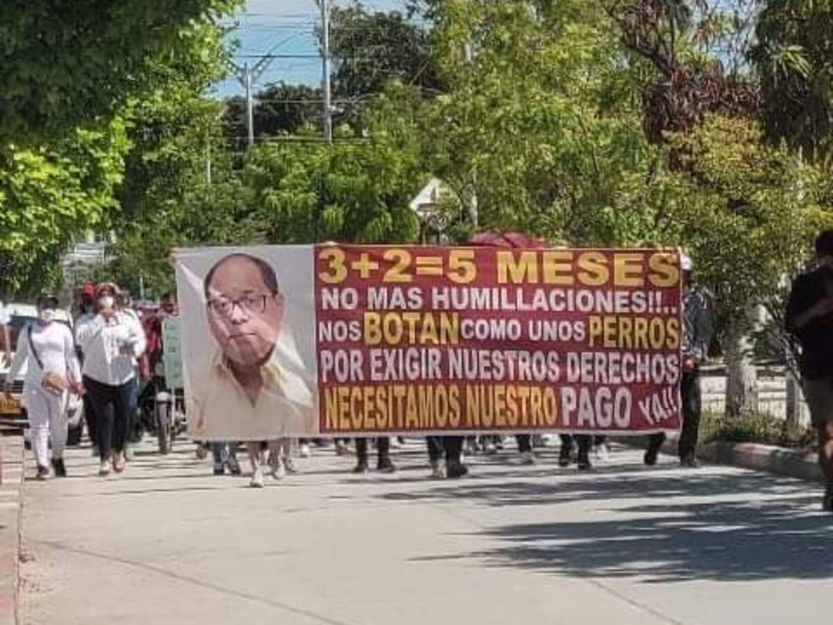 Tres semanas de protestas de empleados del hospital de Ciénaga por la falta de pago