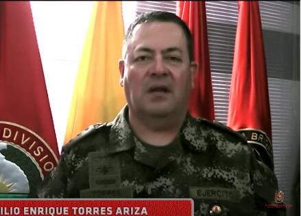 Emilio Enrique Torres. Cortesía: captura de video Ejército Nacional