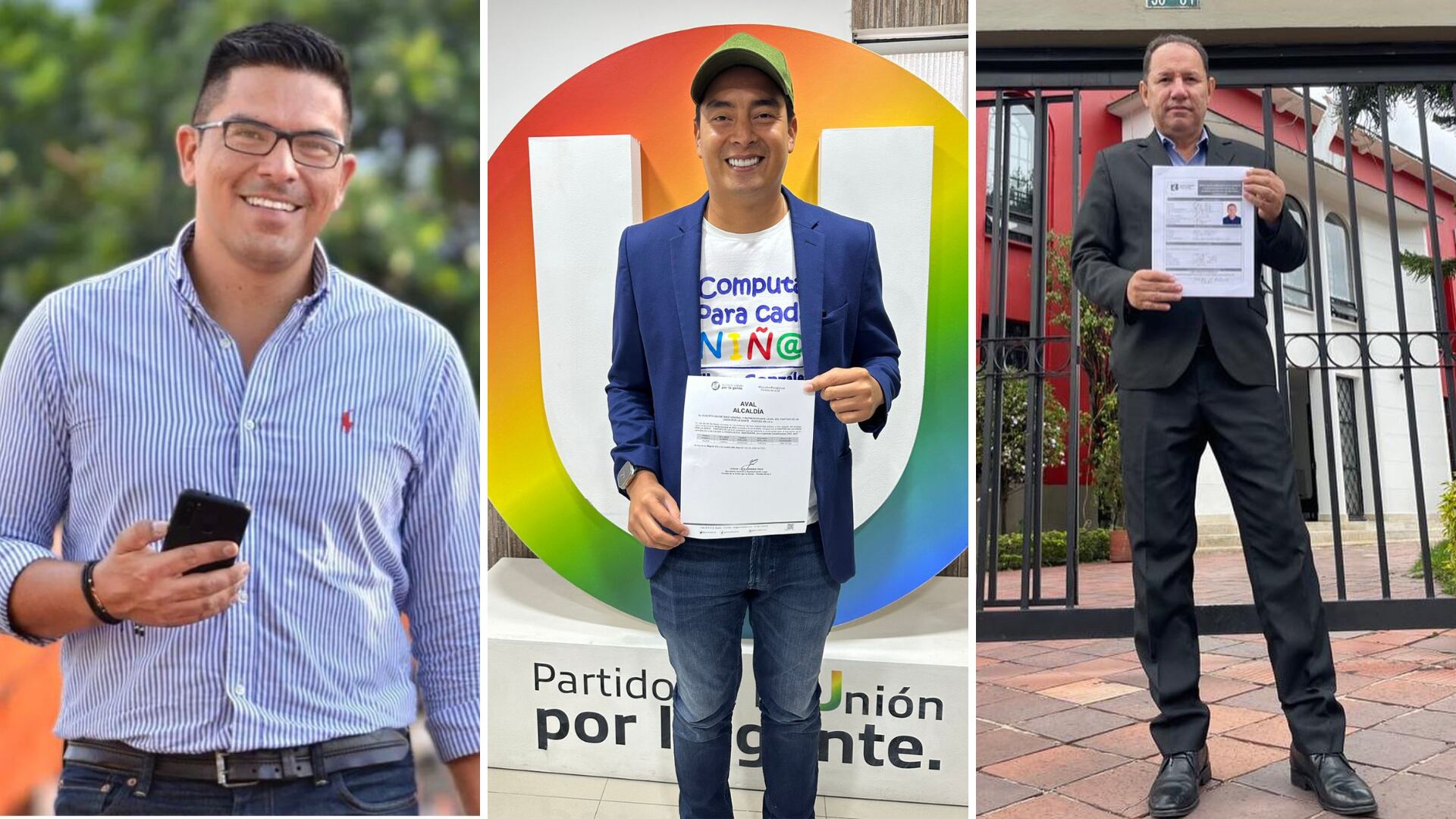 Roger Ayala recibió Aval del partido ASI, Wilson González de La U y Oscar Santos del Liberal.